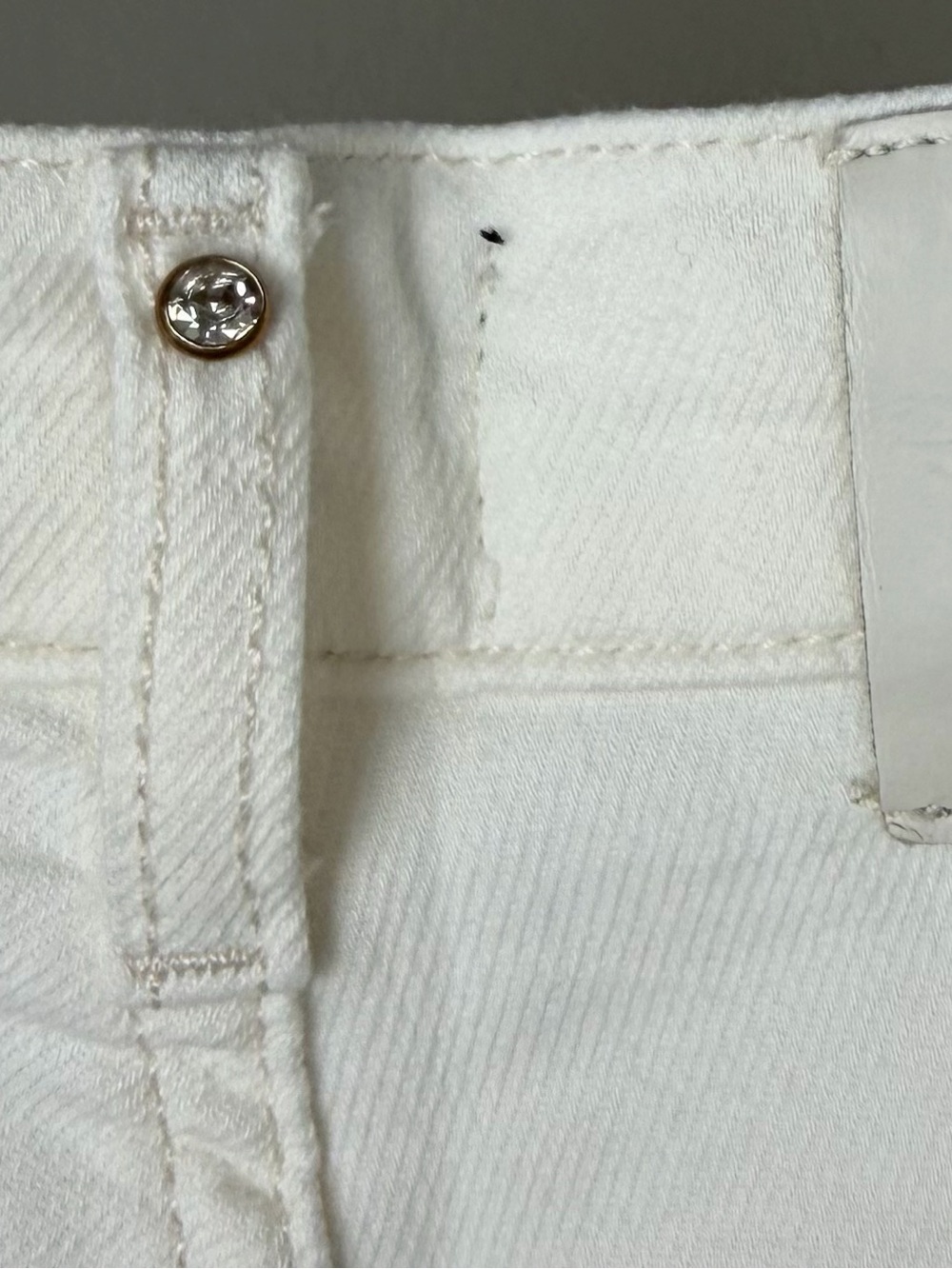 NWOT Liu Jo Better Denim Wide Leg Lace Insert Jeans Ivory Size 25 - Picture 11 of 16